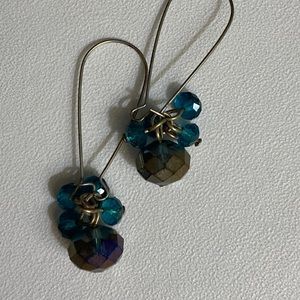 Shades of Turquoise Faceted Bead Drop Earrings